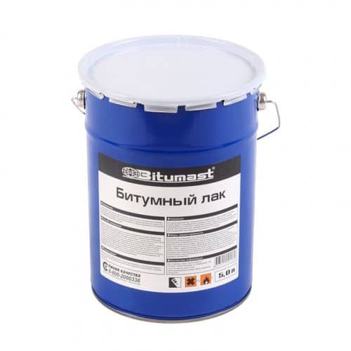 Купить Лак Bitumast битумный, металлическое ведро, 5 л по низкой цене