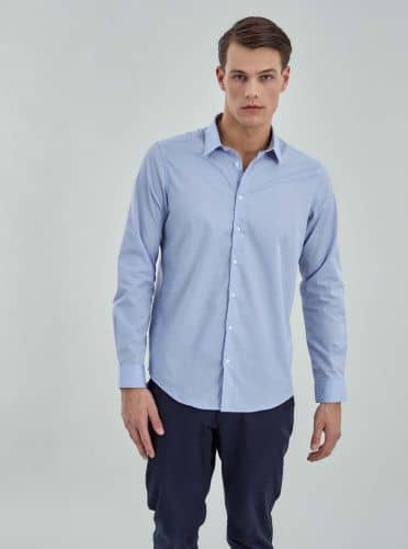 Купить Рубашка Piazza Italia голубая по низкой цене