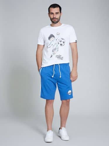 Купить Шорты-бермуды Piazza Italia con elastico голубые по низкой цене