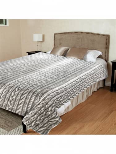 Купить Плед TexRepublic Косичка вязанная 180x210 см по низкой цене