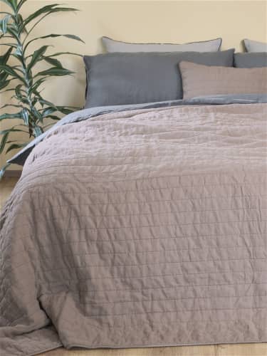 Купить Покрывало Detalio льняное стеганое 230х230 см по низкой цене