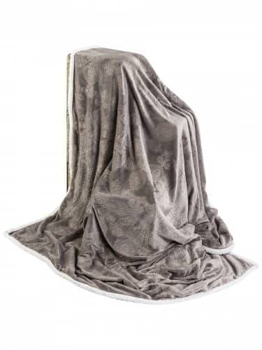 Купить Плед El Casa Серый с узором по низкой цене