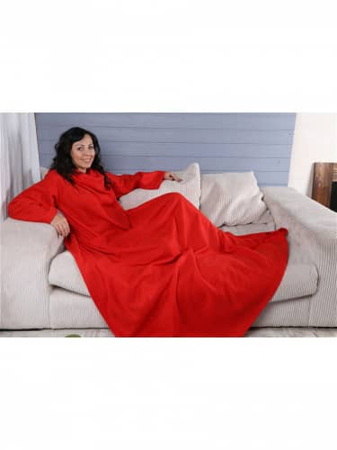 Купить Плед Markethot с рукавами красный по низкой цене