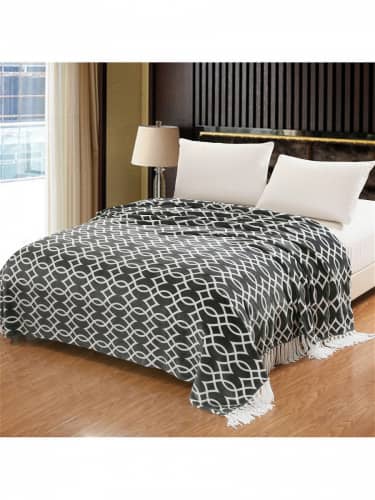 Купить Плед Hongda Textile Баттерфляй Черный по низкой цене