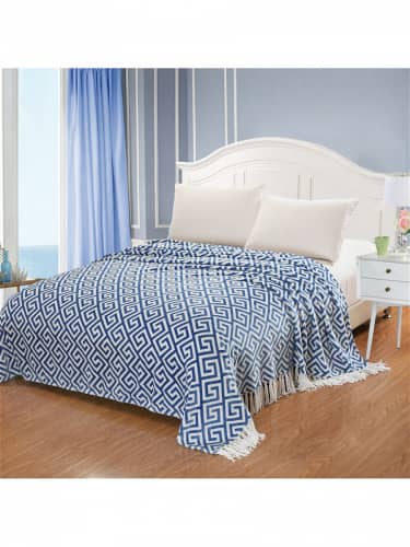 Купить Плед Hongda Textile Греческий Синий по низкой цене