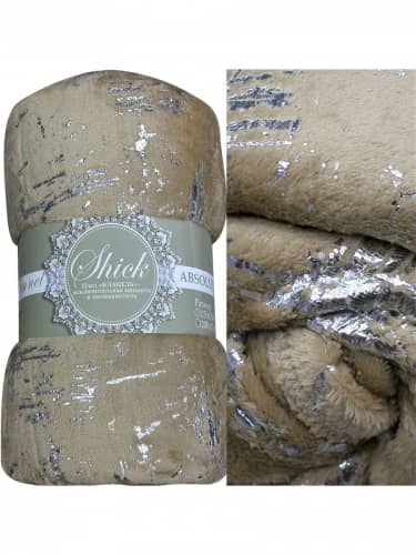 Купить Плед TexRepublic Absolute Shik мазки Фланель 200х220 см по низкой цене