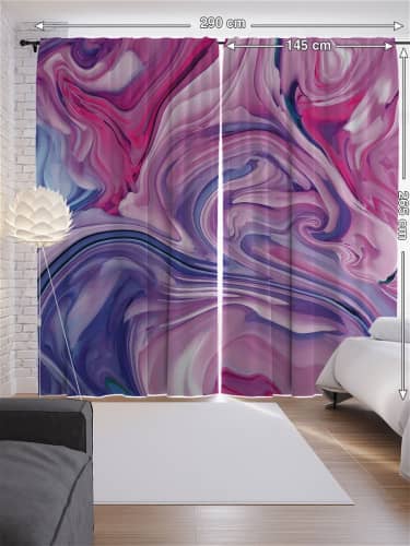 Купить Шторы JoyArty с фотопечатью Густой дым из сатена, 290х265 см по низкой цене