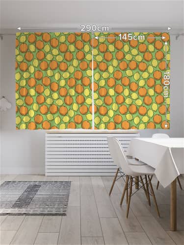 Купить Шторы JoyArty с фотопечатью Красные фрукты из сатена, 290х180 см по низкой цене