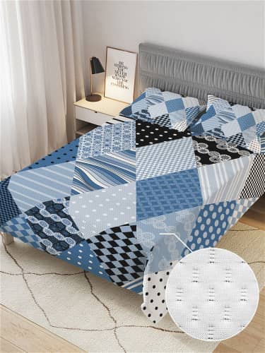 Купить Покрывало Ambesonne Плитка с узорами , Евро 220x235 см по низкой цене