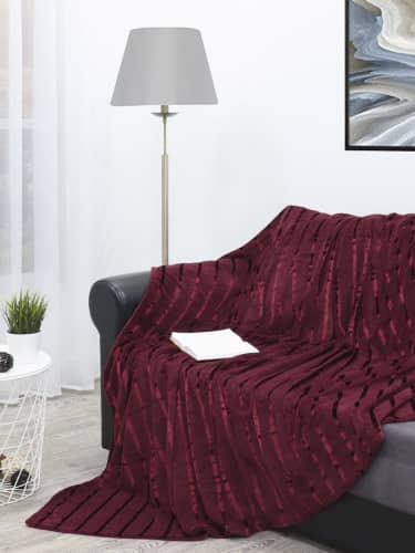 Купить Плед TexRepublic Absolute Joy Микрофайбер 1,5 сп. Бордовый 150х200 см по низкой цене