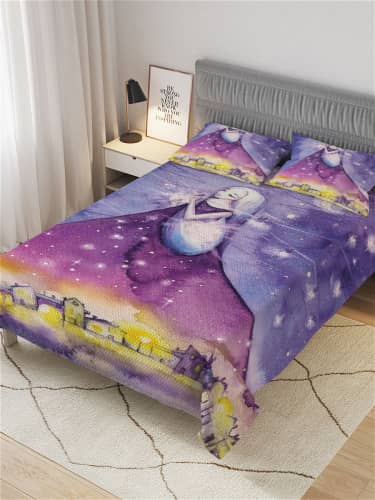 Купить Покрывало Ambesonne стеганое жаккардовое с 2-мя наволочками, 1,5-спальное 160х220 см по низкой цене