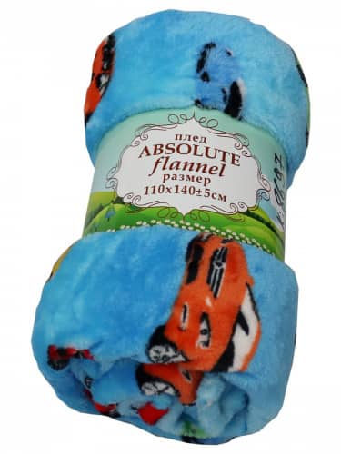 Купить Плед TexRepublic Absolute Машинки Фланель 110x140 см по низкой цене