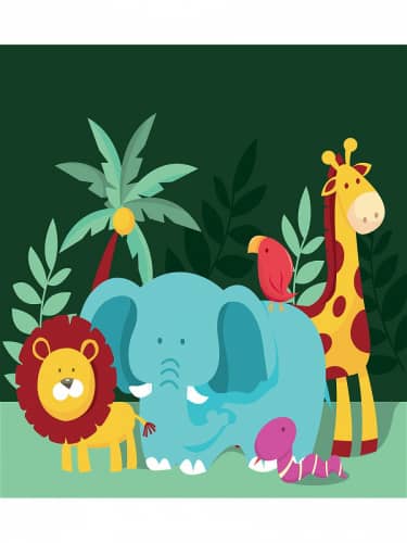 Купить Покрывало Ambesonne Африканские зверята , 1,5-спальное 160x220 см по низкой цене