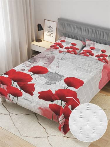 Купить Покрывало Ambesonne Уличный мак , Евро 220x235 см по низкой цене