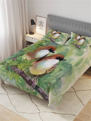 Купить Покрывало Ambesonne стеганое жаккардовое с 2-мя наволочками, Евро 220x235 см по низкой цене