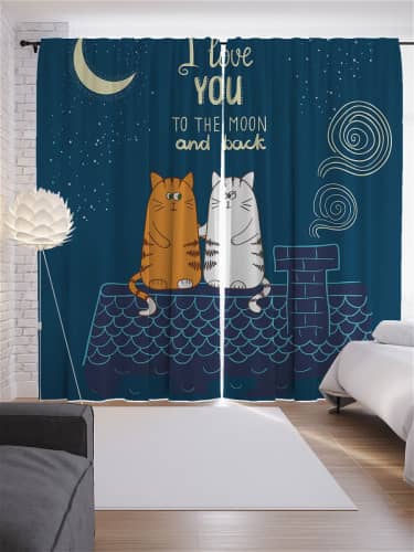 Купить Шторы JoyArty с фотопечатью Серце с точками из сатена, 290х265 см по низкой цене