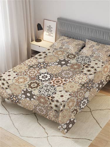 Купить Покрывало Ambesonne стеганое жаккардовое с 2-мя наволочками, Евро 220x235 см по низкой цене
