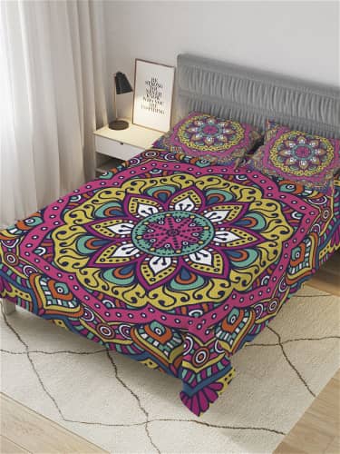 Купить Покрывало Ambesonne стеганое жаккардовое с 2-мя наволочками, Евро 220x235 см по низкой цене