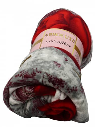 Купить Плед TexRepublic Absolute Розы в сером саду Микрофайбер 2-спальный по низкой цене