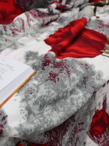 Купить Плед TexRepublic Absolute Розы в сером саду Микрофайбер 2-спальный по низкой цене