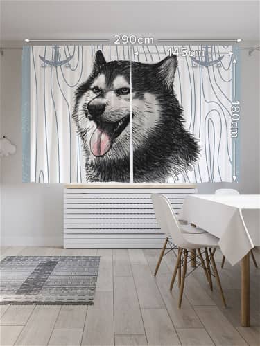 Купить Шторы JoyArty с фотопечатью Китовый самолет из сатена, 145х180 см по низкой цене