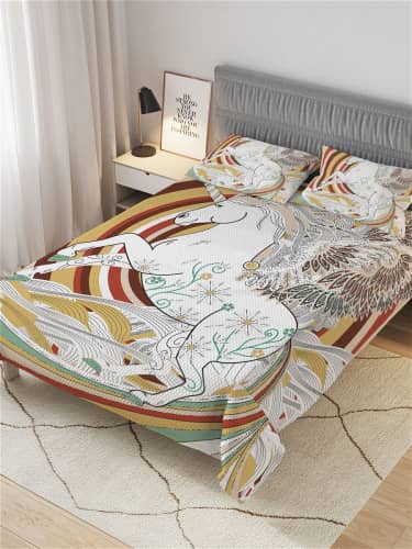 Купить Покрывало Ambesonne стеганое жаккардовое с 2-мя наволочками, 1,5-спальное 160х220 см по низкой цене