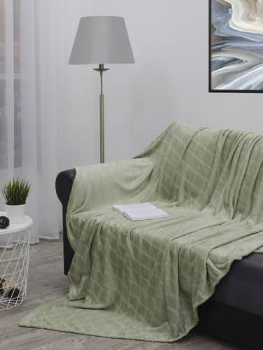 Купить Плед TexRepublic Absolute Elite Клетка Фланель 1,5 сп. Зеленый 150х200 см по низкой цене