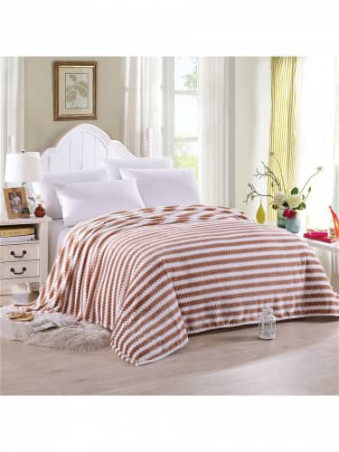 Купить Плед Hongda Textile Полоса Бежевый по низкой цене