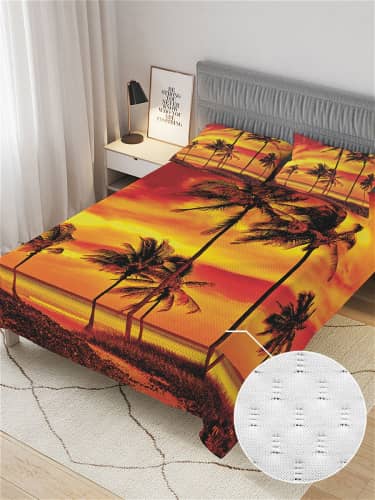 Купить Покрывало Ambesonne Пламенный пляж , Евро 220x235 см по низкой цене