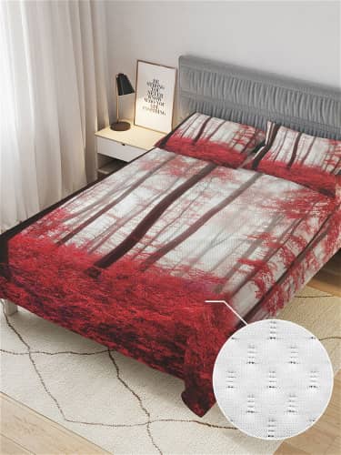 Купить Покрывало Ambesonne Кровавый лес , Евро 220x235 см по низкой цене