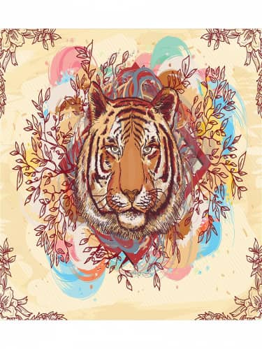 Купить Покрывало Ambesonne Тигровый знак , Евро 220x235 см по низкой цене