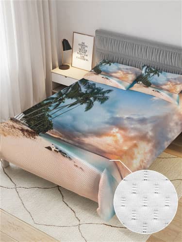 Купить Покрывало Ambesonne Морские мысли , Евро 220x235 см по низкой цене