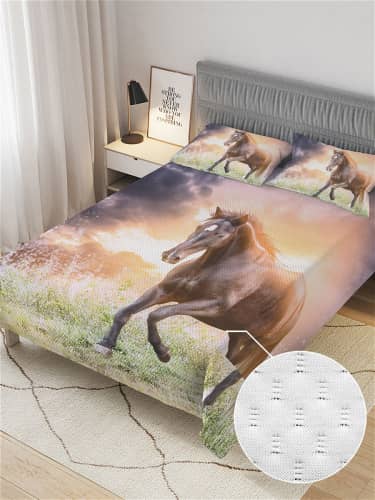 Купить Покрывало Ambesonne Поднебесный конь , 1,5-спальное 160x220 см по низкой цене