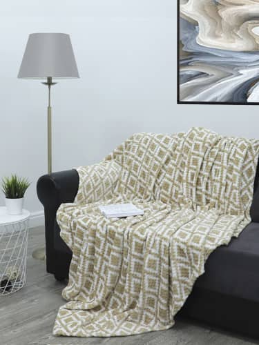 Купить Плед TexRepublic Absolute Ромбы Фланель Евро по низкой цене