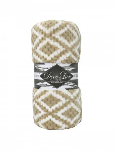 Купить Плед TexRepublic Absolute Ромбы Фланель Евро по низкой цене