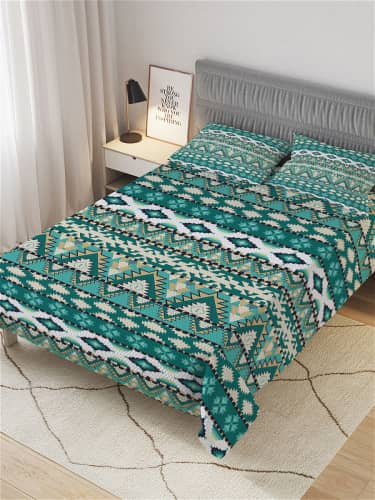 Купить Покрывало Ambesonne стеганое жаккардовое с 2-мя наволочками, 1,5-спальное 160х220 см по низкой цене