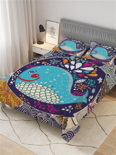 Купить Покрывало Ambesonne стеганое жаккардовое с 2-мя наволочками, 1,5-спальное 160х220 см по низкой цене