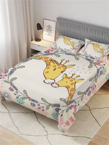 Купить Покрывало Ambesonne стеганое жаккардовое с 2-мя наволочками, 1,5-спальное 160х220 см по низкой цене