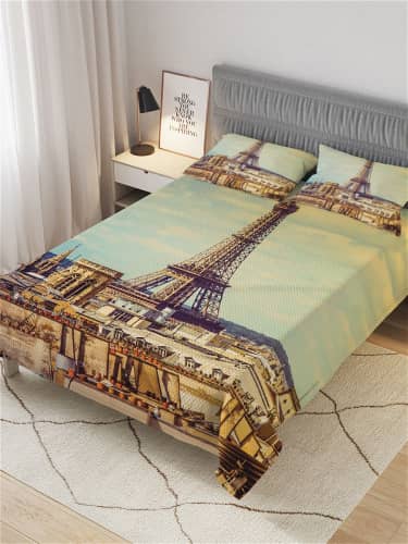 Купить Покрывало Ambesonne стеганое жаккардовое с 2-мя наволочками, Евро 220x235 см по низкой цене