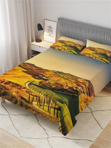 Купить Покрывало Ambesonne стеганое жаккардовое с 2-мя наволочками, Евро 220x235 см по низкой цене