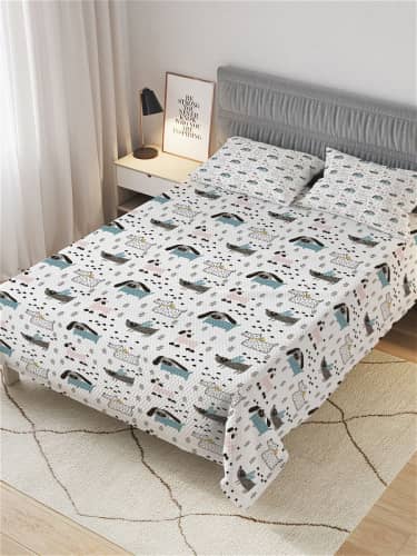 Купить Покрывало Ambesonne стеганое жаккардовое с 2-мя наволочками, Евро 220x235 см по низкой цене