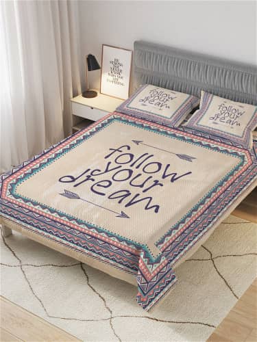 Купить Покрывало Ambesonne стеганое жаккардовое с 2-мя наволочками, Евро 220x235 см по низкой цене