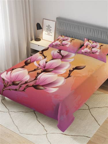 Купить Покрывало Ambesonne стеганое жаккардовое с 2-мя наволочками, Евро 220x235 см по низкой цене