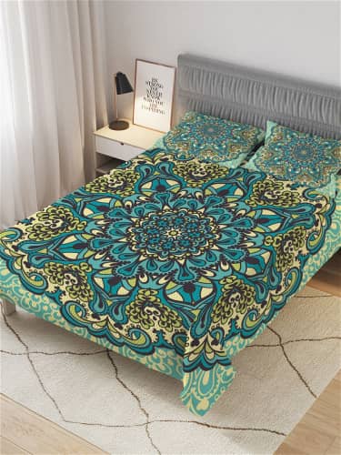 Купить Покрывало Ambesonne стеганое жаккардовое с 2-мя наволочками, Евро 220x235 см по низкой цене