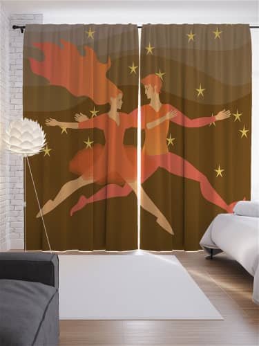 Купить Шторы JoyArty с фотопечатью Волшебные сердца из сатена, 290х265 см по низкой цене