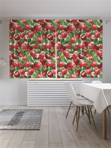 Купить Шторы JoyArty с фотопечатью Яблочный компот из сатена, 290х180 см по низкой цене