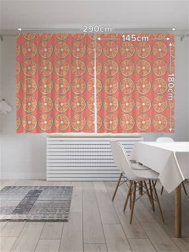 Купить Шторы JoyArty с фотопечатью Арбузные кусочки из сатена, 290х180 см по низкой цене