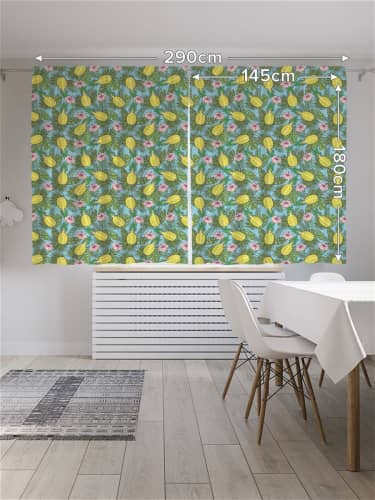 Купить Шторы JoyArty с фотопечатью Красные фрукты из сатена, 290х180 см по низкой цене
