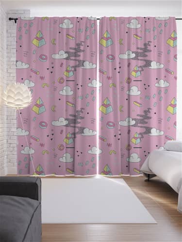 Купить Шторы JoyArty с фотопечатью Густой дым из сатена, 290х265 см по низкой цене