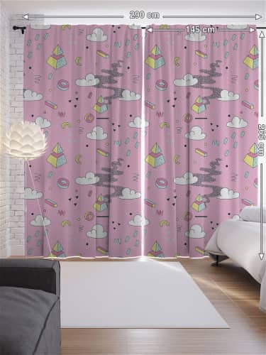 Купить Шторы JoyArty с фотопечатью Густой дым из сатена, 290х265 см по низкой цене